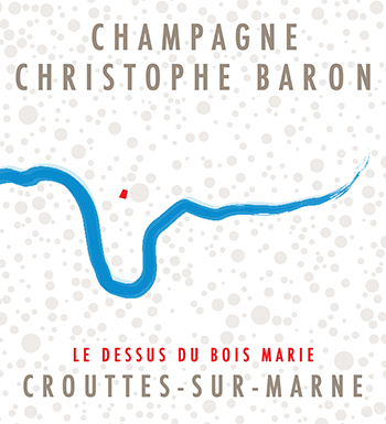 The label for Les Dessus du Bois Marie by Champagne Christophe Baron